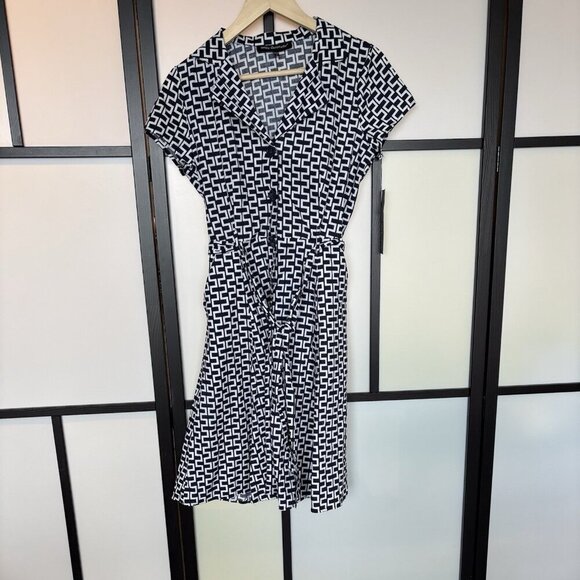 Mlle Gabrielle Dresses & Skirts - Mlle Gabrielle Button Front Shirt Dress Blue Belted MEDIUM